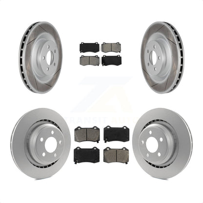 [Avant + Arrière] Kit de disque (revêtu) et plaquette (semi-métallique) de frein pour Dodge Charger Chrysler 300 Challenger Magnum KGS-100711 par Transit Auto