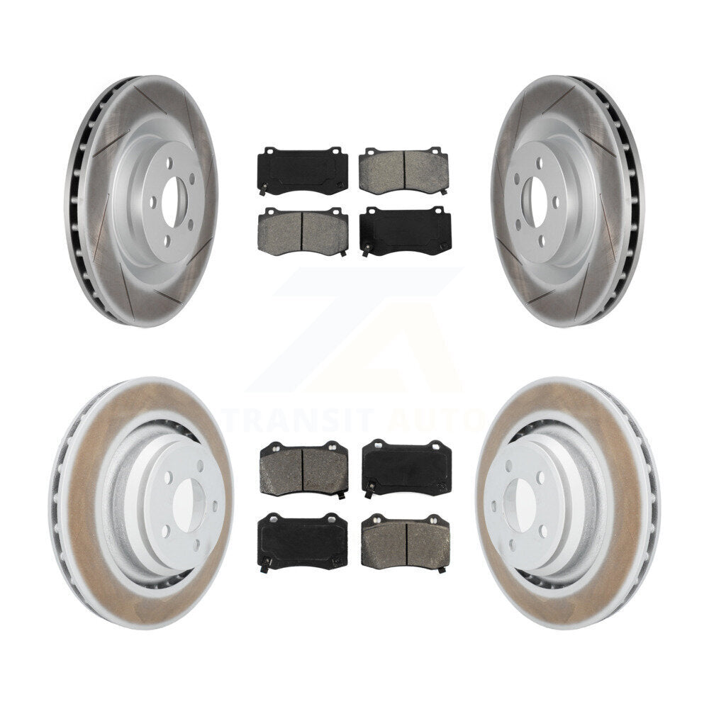 [Avant + Arrière] Kit de disque (revêtu) et plaquette (semi-métallique) de frein pour Dodge Charger Chrysler 300 Challenger Magnum KGS-100711