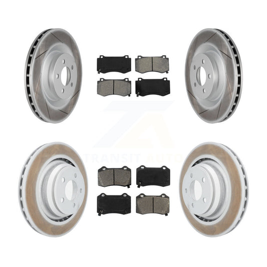[Avant + Arrière] Kit de disque (revêtu) et plaquette (semi-métallique) de frein pour Dodge Charger Chrysler 300 Challenger Magnum KGS-100711