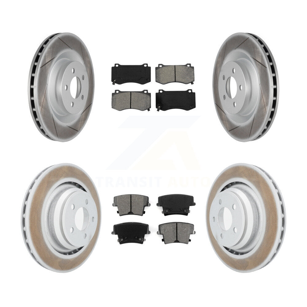 [Avant + Arrière] Kit de disque (revêtu) et plaquette (semi-métallique) de frein pour 2015 Dodge Charger R T Scat Pack avec 6.4L KGS-100712