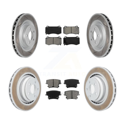 [Avant + Arrière] Kit de disque (revêtu) et plaquette (semi-métallique) de frein pour 2015 Dodge Charger R T Scat Pack avec 6.4L KGS-100712