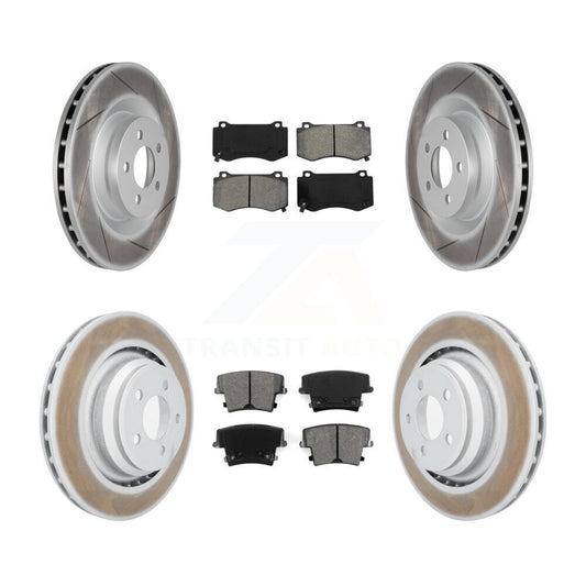[Avant + Arrière] Kit de disque (revêtu) et plaquette (semi-métallique) de frein pour 2015 Dodge Charger R T Scat Pack avec 6.4L KGS-100712