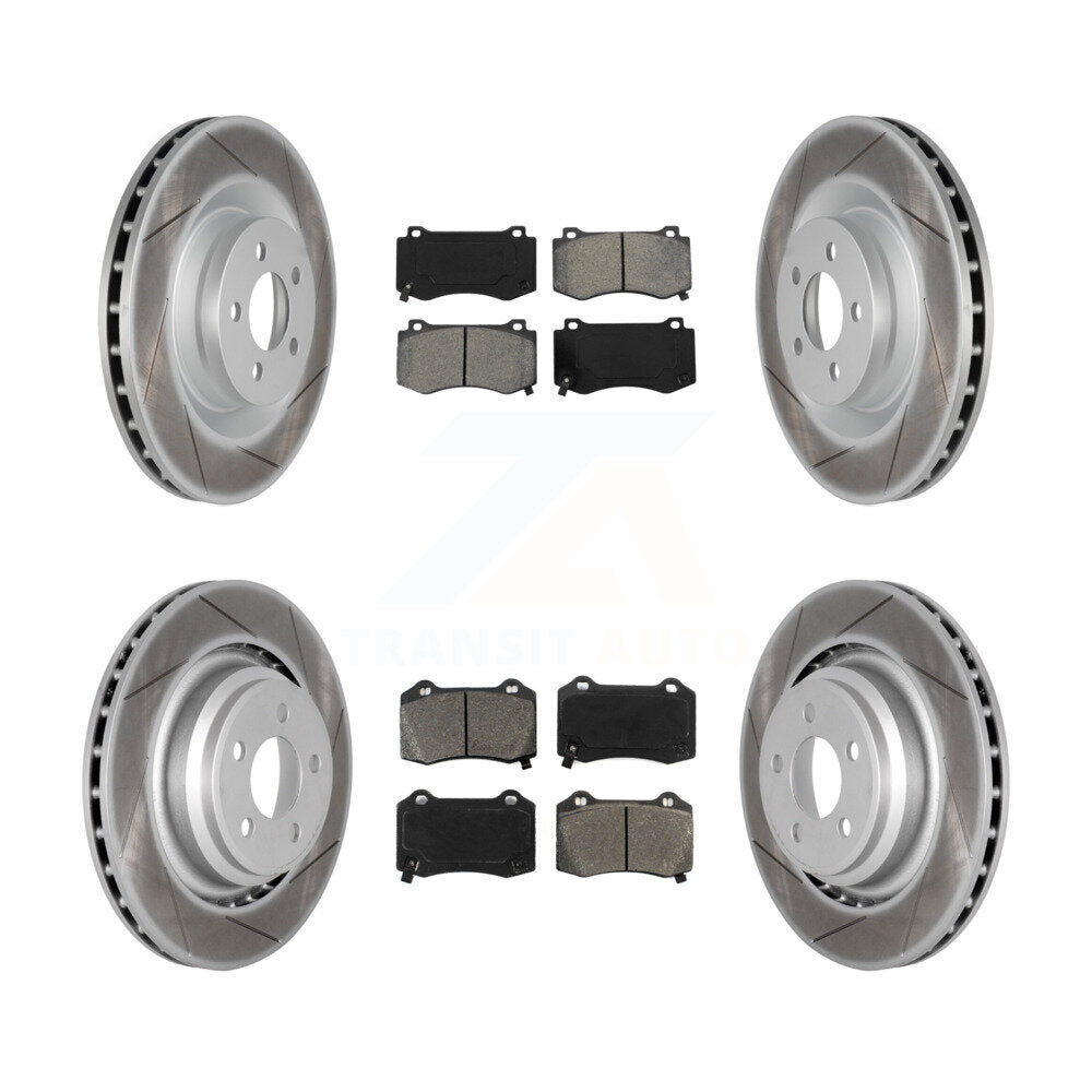 [Avant + Arrière] Kit de disque (revêtu) et plaquette (semi-métallique) de frein pour Dodge Charger Chrysler 300 Challenger Magnum KGS-100713