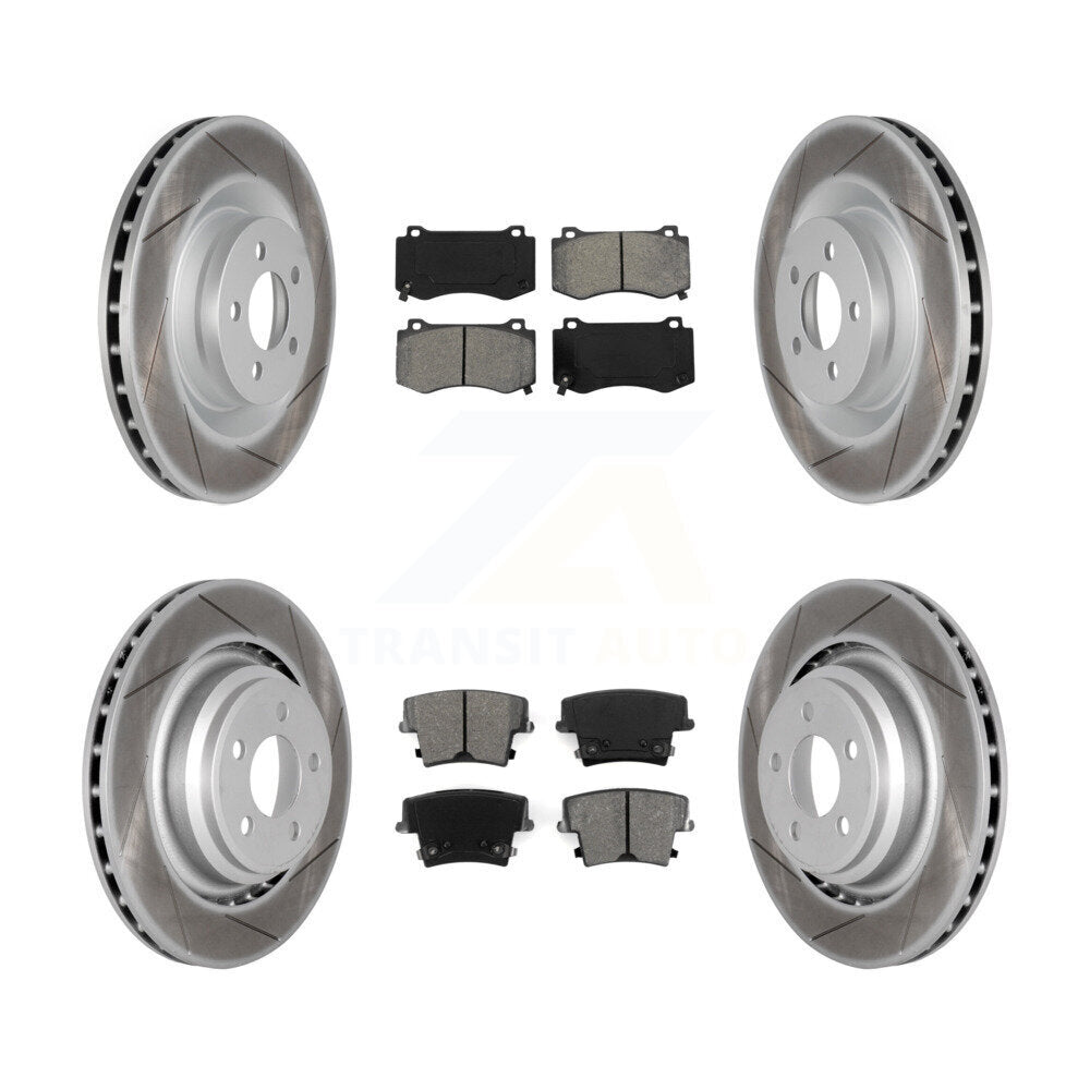 [Avant + Arrière] Kit de disque (revêtu) et plaquette (semi-métallique) de frein pour 2015 Dodge Charger R T Scat Pack avec 6.4L KGS-100714