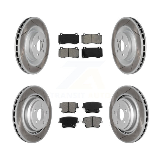 [Avant + Arrière] Kit de disque (revêtu) et plaquette (semi-métallique) de frein pour 2015 Dodge Charger R T Scat Pack avec 6.4L KGS-100714