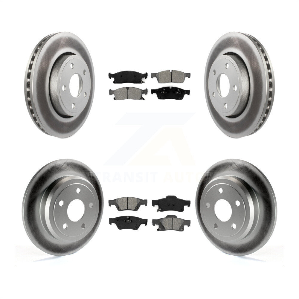 [Avant + Arrière] Kit de disque (revêtu) et plaquette (semi-métallique) de frein pour Dodge Durango KGS-100717 par Transit Auto