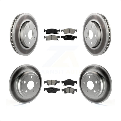 [Avant + Arrière] Kit de disque (revêtu) et plaquette (semi-métallique) de frein pour Dodge Durango KGS-100717 par Transit Auto
