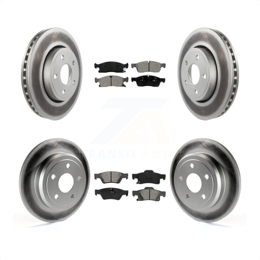 [Avant + Arrière] Kit de disque (revêtu) et plaquette (semi-métallique) de frein pour Dodge Durango KGS-100717 par Transit Auto