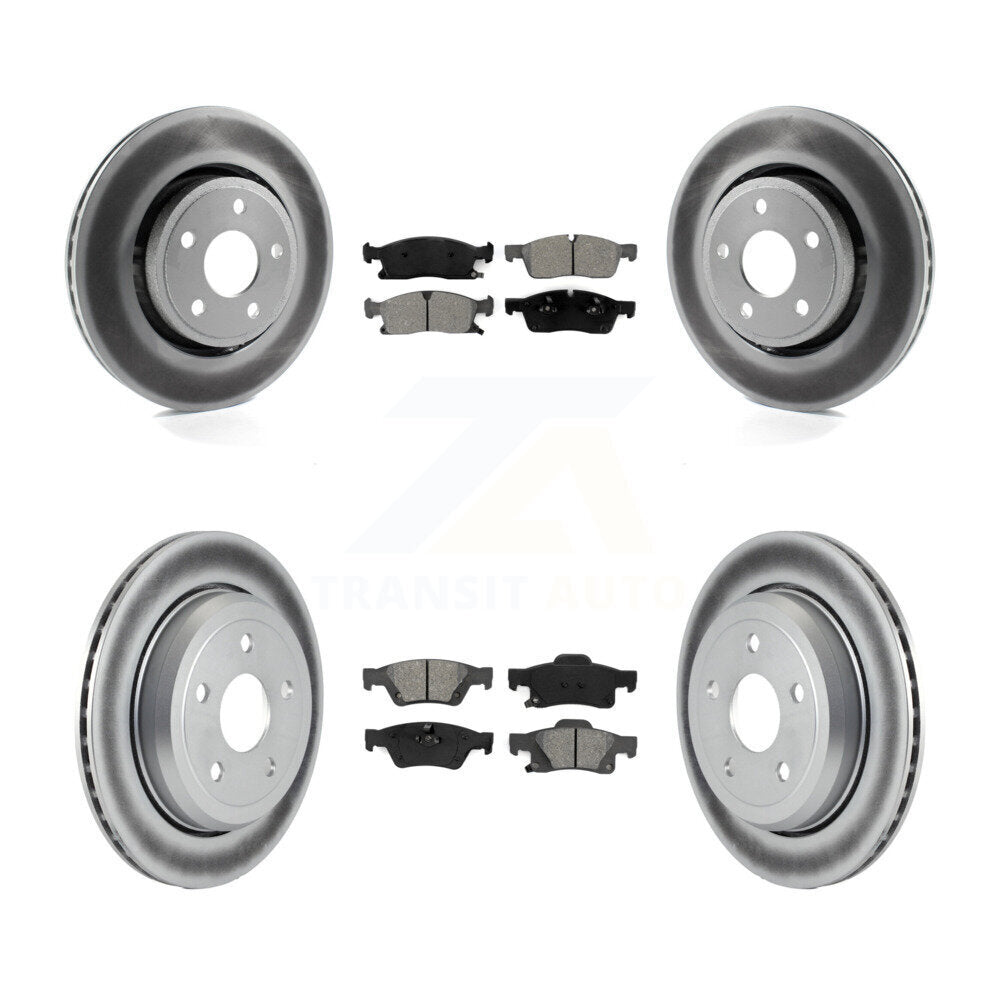 [Avant + Arrière] Kit de disque (revêtu) et plaquette (semi-métallique) de frein pour Dodge Durango Jeep Grand Cherokee WK KGS-100718