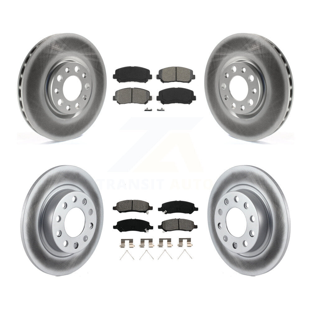 [Avant + Arrière] Kit de disque (revêtu) et plaquette (semi-métallique) de frein pour 2013-2016 Dodge Dart KGS-100721