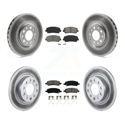 [Avant + Arrière] Kit de disque (revêtu) et plaquette (semi-métallique) de frein pour 2013-2016 Dodge Dart KGS-100721