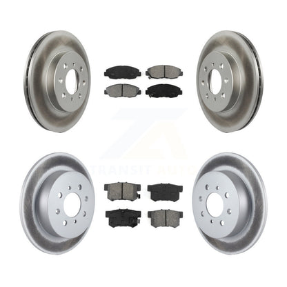 [Avant + Arrière] Kit de disque (revêtu) et plaquette (semi-métallique) de frein pour Honda Civic Acura EL KGS-100724