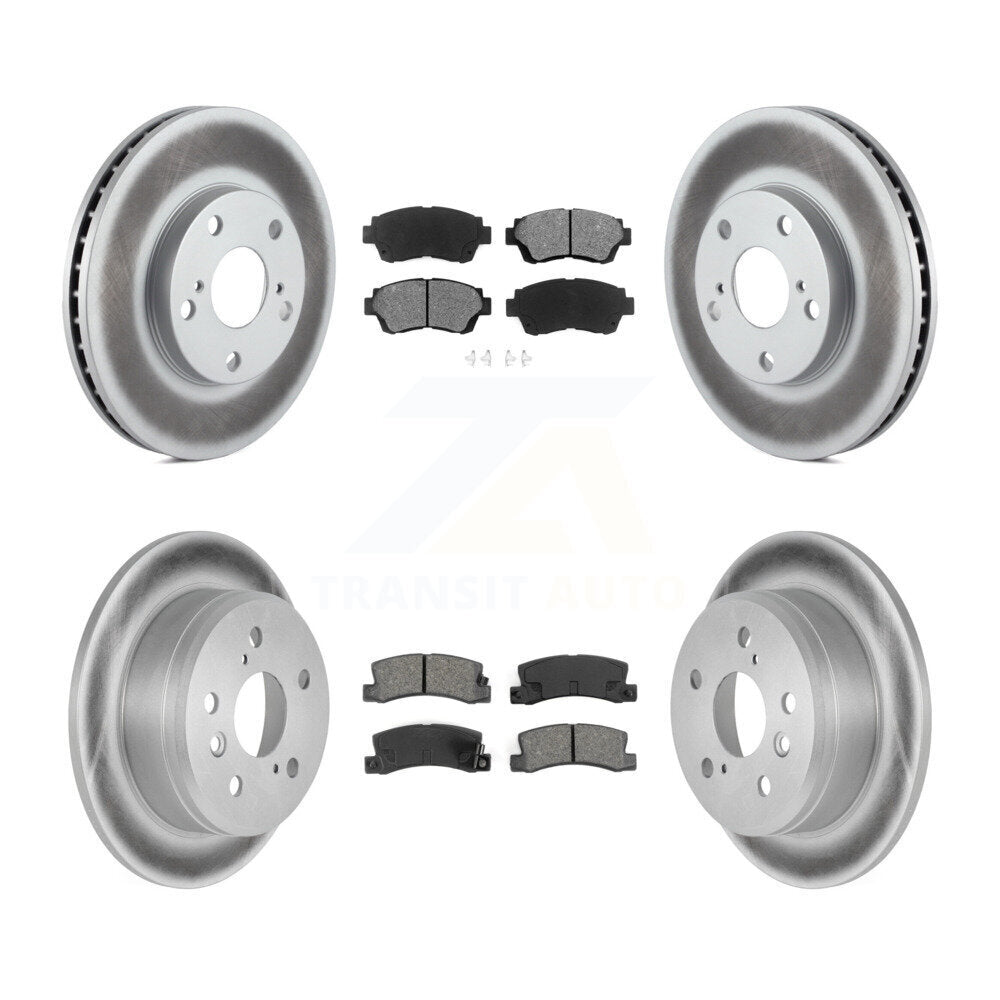[Avant + Arrière] Kit de disque (revêtu) et plaquette (semi-métallique) de frein pour Toyota Camry KGS-100725