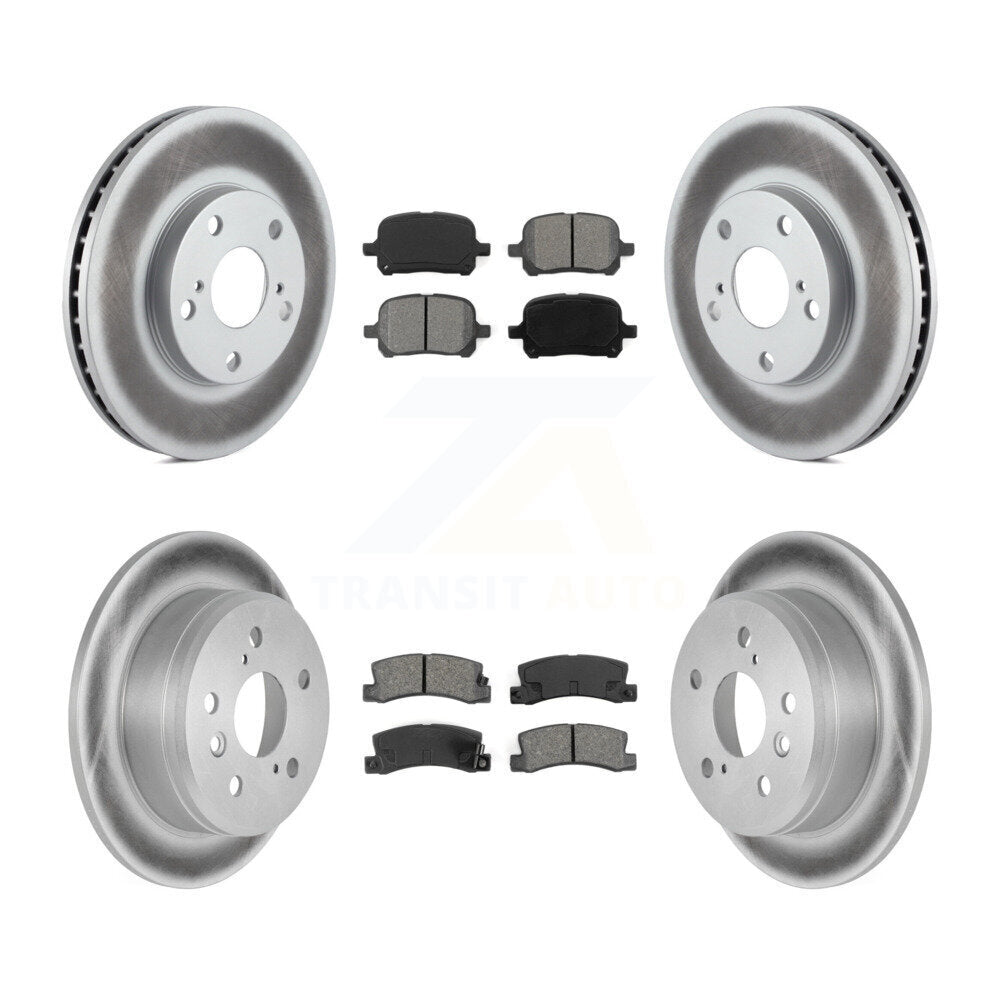 [Avant + Arrière] Kit de disque (revêtu) et plaquette (semi-métallique) de frein pour Toyota Camry Lexus ES300 Solara KGS-100726
