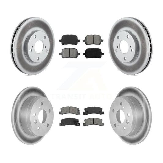 [Avant + Arrière] Kit de disque (revêtu) et plaquette (semi-métallique) de frein pour Toyota Camry Lexus ES300 Solara KGS-100726