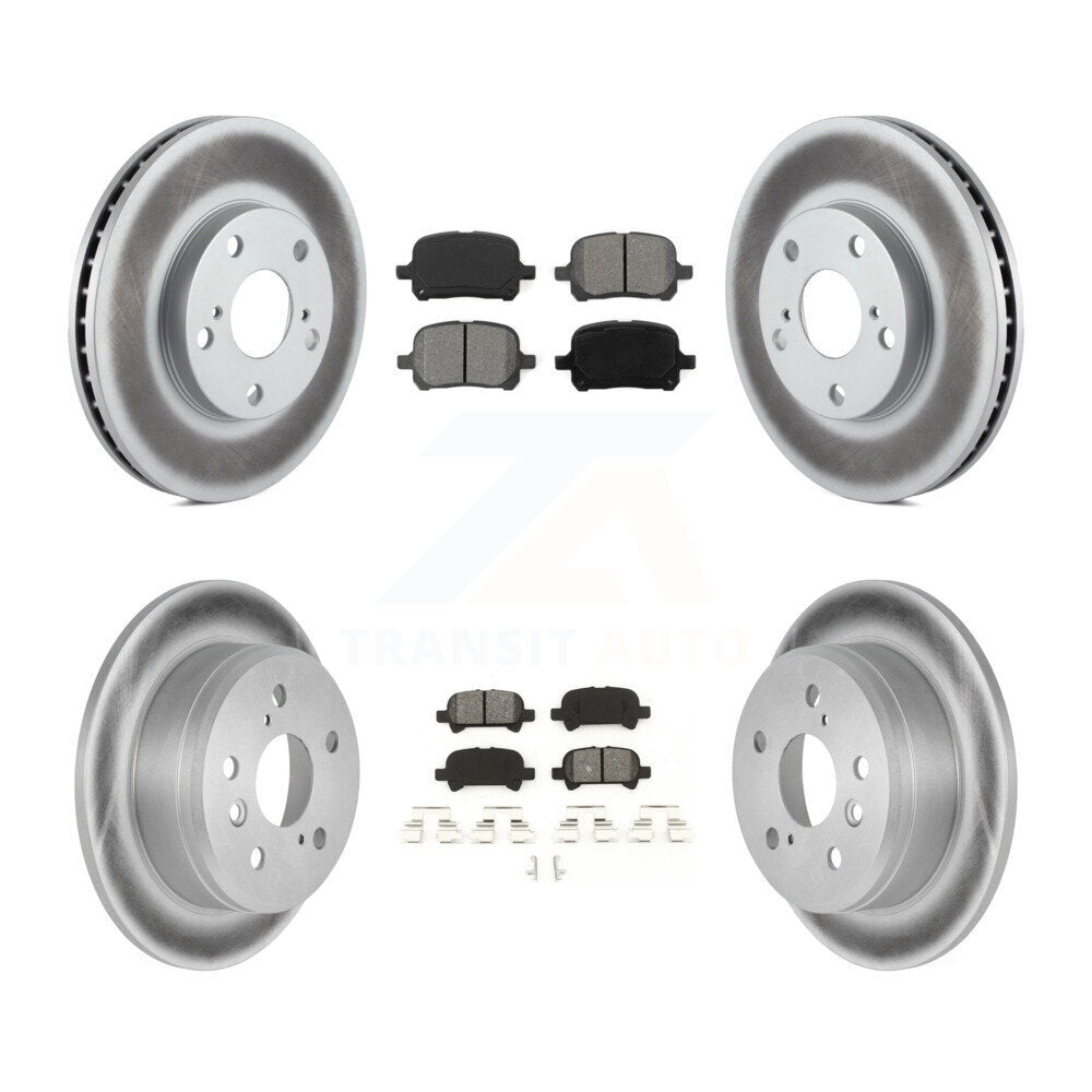 [Avant + Arrière] Kit de disque (revêtu) et plaquette (semi-métallique) de frein pour Toyota Camry Solara KGS-100727