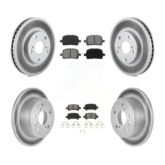[Avant + Arrière] Kit de disque (revêtu) et plaquette (semi-métallique) de frein pour Toyota Camry Solara KGS-100727