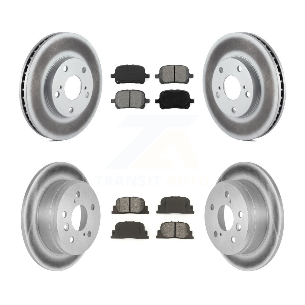 [Avant + Arrière] Kit de disque (revêtu) et plaquette (semi-métallique) de frein pour Toyota Camry Lexus ES300 KGS-100728
