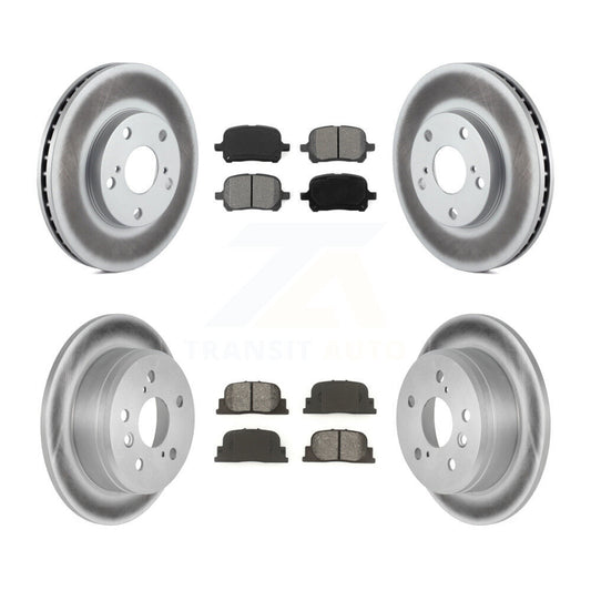 [Avant + Arrière] Kit de disque (revêtu) et plaquette (semi-métallique) de frein pour Toyota Camry Lexus ES300 KGS-100728