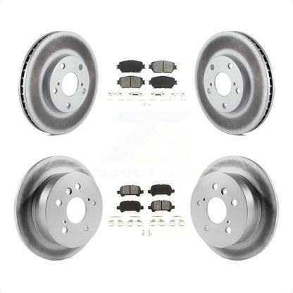 [Avant + Arrière] Kit de disque (revêtu) et plaquette (semi-métallique) de frein pour 2005-2006 Toyota Camry Base LE Vehicles Manufactured In USA KGS-100729 par Transit Auto