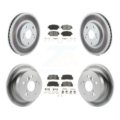[Avant + Arrière] Kit de disque (revêtu) et plaquette (semi-métallique) de frein pour 2005-2006 Toyota Camry Base LE Vehicles Manufactured In Japan KGS-100730 par Transit Auto