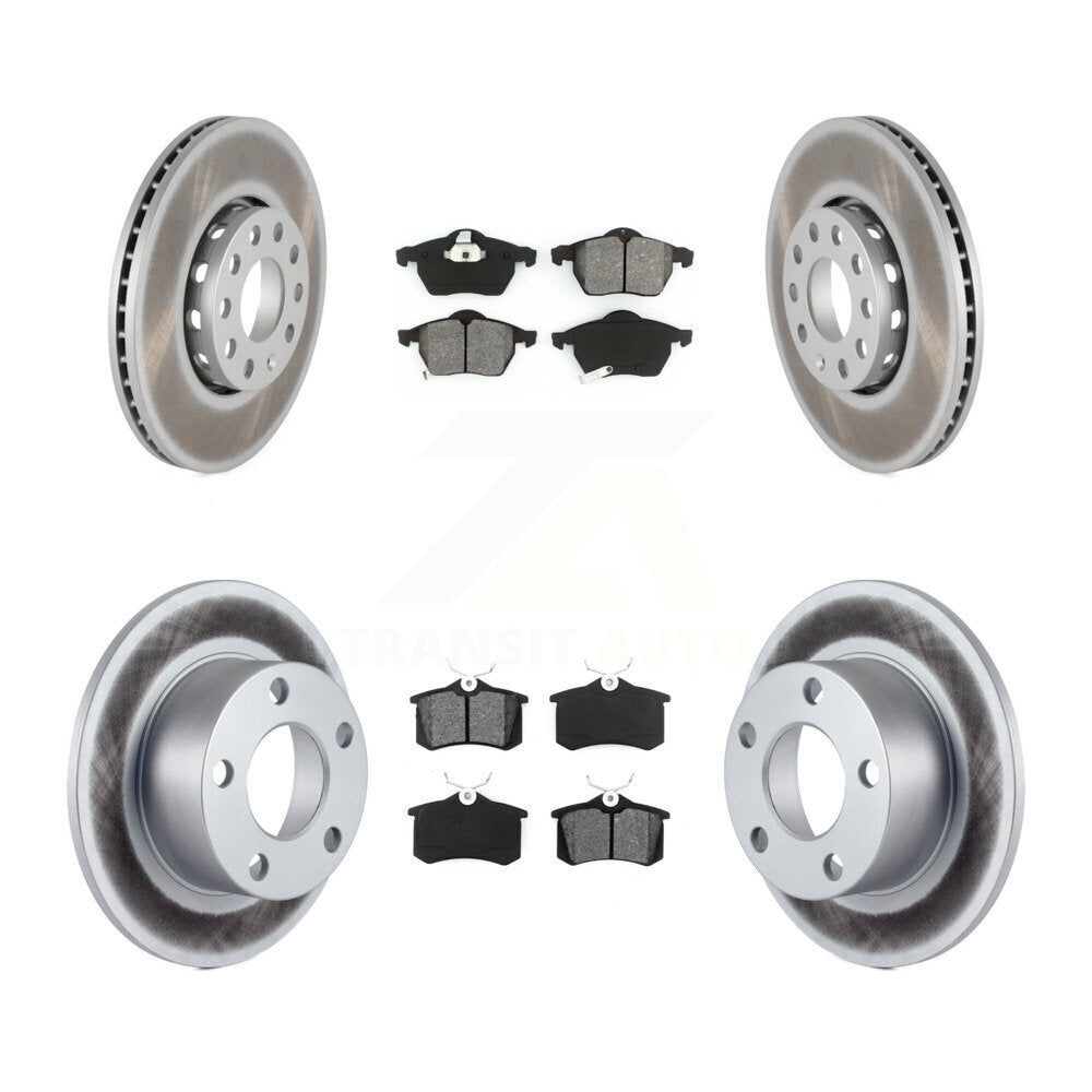 [Avant + Arrière] Kit de disque (revêtu) et plaquette (semi-métallique) de frein pour 1999 Volkswagen Passat FWD From Chassis VIN #3BX124708 KGS-100737