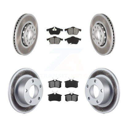 [Avant + Arrière] Kit de disque (revêtu) et plaquette (semi-métallique) de frein pour 1999 Volkswagen Passat FWD From Chassis VIN #3BX124708 KGS-100737