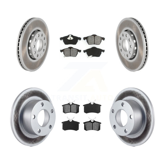 [Avant + Arrière] Kit de disque (revêtu) et plaquette (semi-métallique) de frein pour 1999 Volkswagen Passat FWD From Chassis VIN #3BX124708 KGS-100737