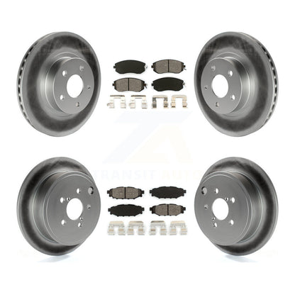 [Avant + Arrière] Kit de disque (revêtu) et plaquette (semi-métallique) de frein pour 2011 Subaru Impreza Outback Sport 2.5i Premium KGS-100745