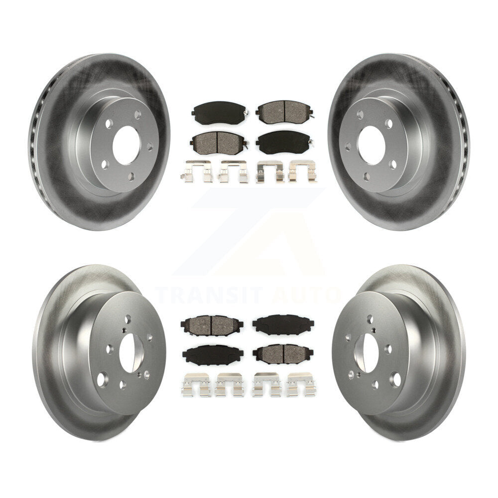 [Avant + Arrière] Kit de disque (revêtu) et plaquette (semi-métallique) de frein pour Subaru Impreza KGS-100746