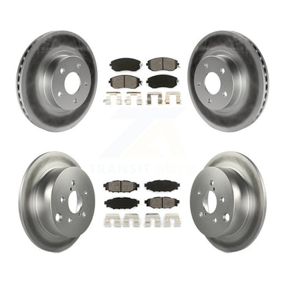 [Avant + Arrière] Kit de disque (revêtu) et plaquette (semi-métallique) de frein pour Subaru Impreza KGS-100746