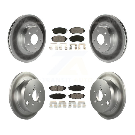 [Avant + Arrière] Kit de disque (revêtu) et plaquette (semi-métallique) de frein pour Subaru Impreza KGS-100746