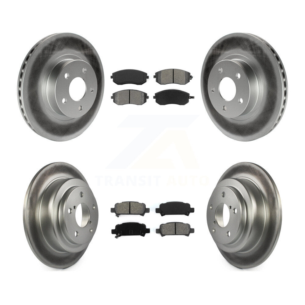 [Avant + Arrière] Kit de disque (revêtu) et plaquette (semi-métallique) de frein pour 2002-2003 Subaru Impreza Outback RS TS KGS-100752