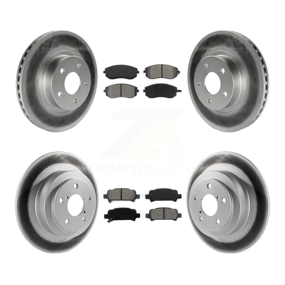 [Avant + Arrière] Kit de disque (revêtu) et plaquette (semi-métallique) de frein pour Subaru Legacy KGS-100753