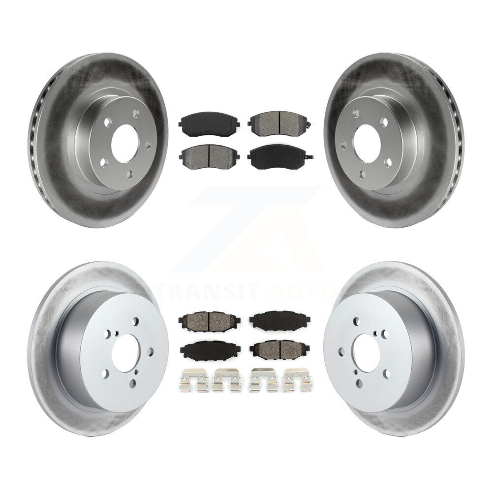[Avant + Arrière] Kit de disque (revêtu) et plaquette (semi-métallique) de frein pour 2005 Subaru Legacy i Limited avec 277mm Diameter Rotor KGS-100754