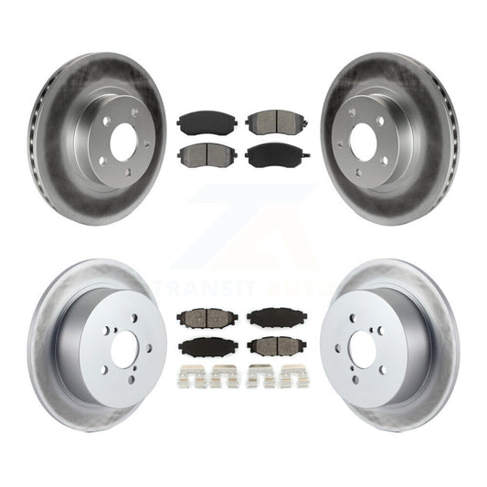 [Avant + Arrière] Kit de disque (revêtu) et plaquette (semi-métallique) de frein pour 2005 Subaru Legacy i Limited avec 277mm Diameter Rotor KGS-100754
