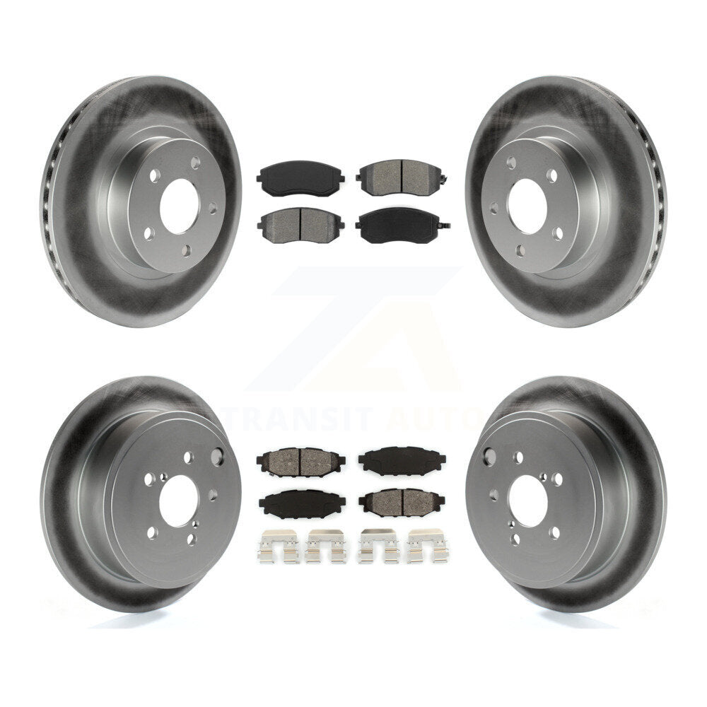 [Avant + Arrière] Kit de disque (revêtu) et plaquette (semi-métallique) de frein pour Subaru Impreza KGS-100755