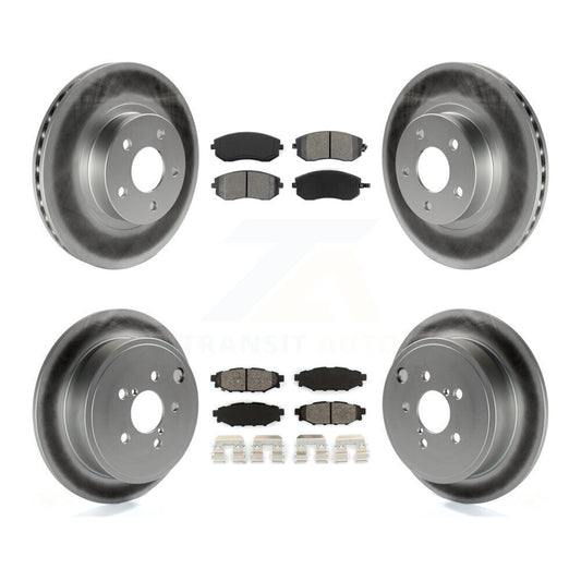 [Avant + Arrière] Kit de disque (revêtu) et plaquette (semi-métallique) de frein pour Subaru Impreza KGS-100755