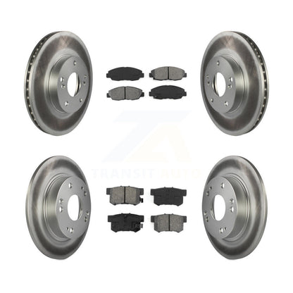 [Avant + Arrière] Kit de disque (revêtu) et plaquette (semi-métallique) de frein pour 2014-2015 Honda Civic Touring KGS-100758
