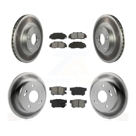 [Avant + Arrière] Kit de disque (revêtu) et plaquette (semi-métallique) de frein pour 1998-2002 Honda Accord 3.0L KGS-100759