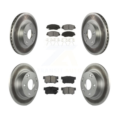 [Avant + Arrière] Kit de disque (revêtu) et plaquette (semi-métallique) de frein pour 2003-2007 Honda Accord 2.4L Excluding Vehicles Built Canadian Market KGS-100761