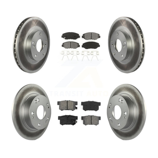 [Avant + Arrière] Kit de disque (revêtu) et plaquette (semi-métallique) de frein pour 2003-2007 Honda Accord 2.4L Excluding Vehicles Built Canadian Market KGS-100761