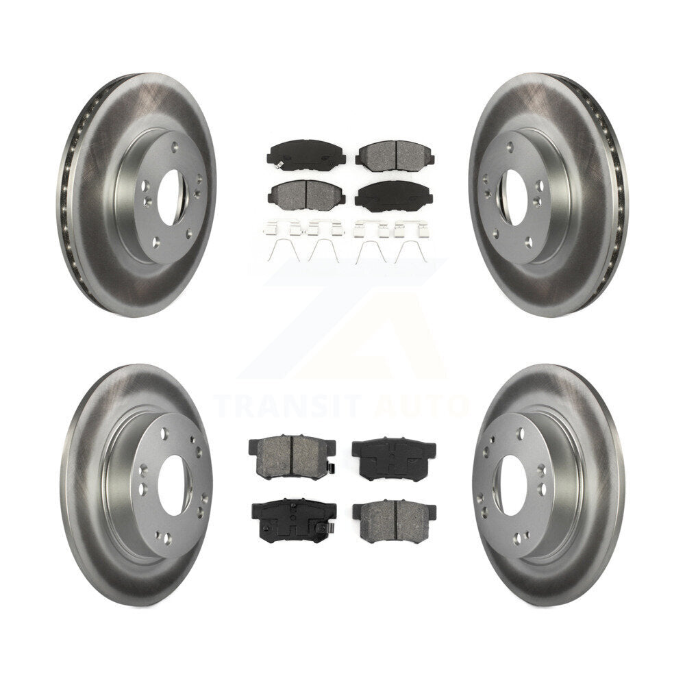 [Avant + Arrière] Kit de disque (revêtu) et plaquette (semi-métallique) de frein pour Honda Civic Acura ILX KGS-100763