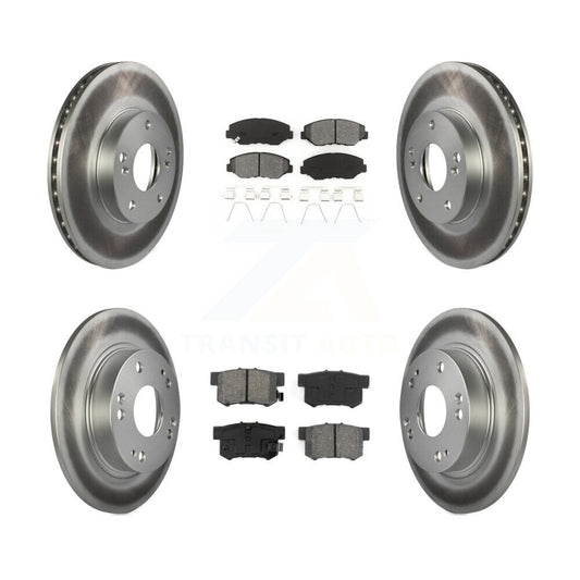 [Avant + Arrière] Kit de disque (revêtu) et plaquette (semi-métallique) de frein pour Honda Civic Acura ILX KGS-100763