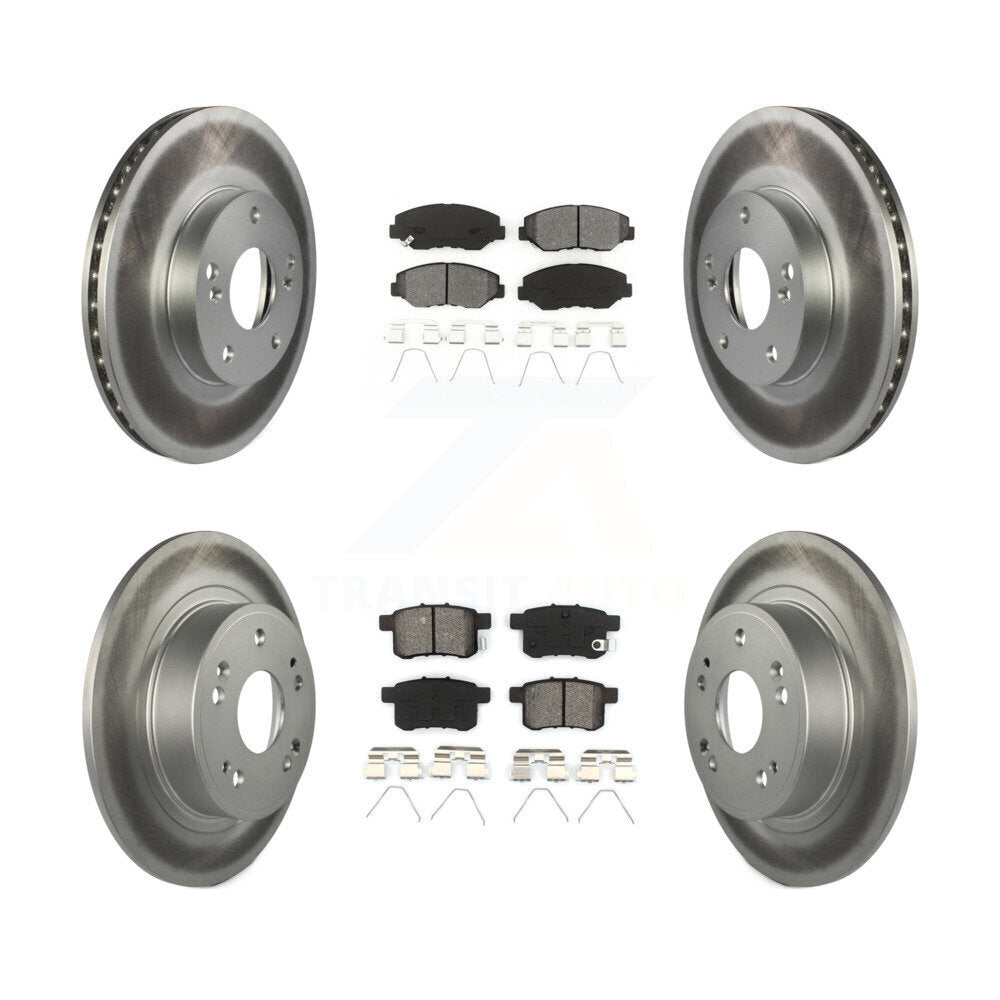 [Avant + Arrière] Kit de disque (revêtu) et plaquette (semi-métallique) de frein pour Honda Accord KGS-100764