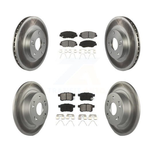 [Avant + Arrière] Kit de disque (revêtu) et plaquette (semi-métallique) de frein pour Honda Accord KGS-100764