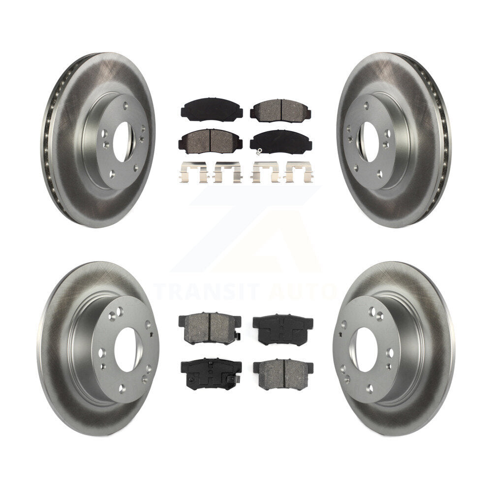 [Avant + Arrière] Kit de disque (revêtu) et plaquette (semi-métallique) de frein pour Honda Accord KGS-100766