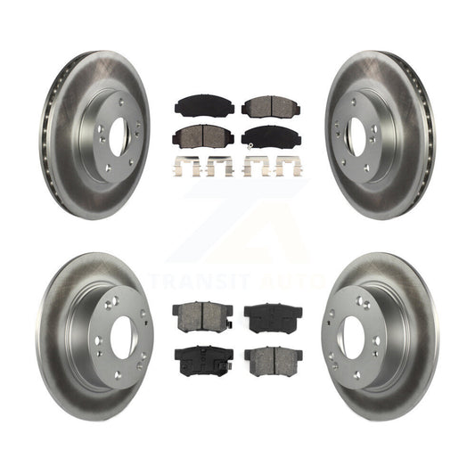 [Avant + Arrière] Kit de disque (revêtu) et plaquette (semi-métallique) de frein pour Honda Accord KGS-100766