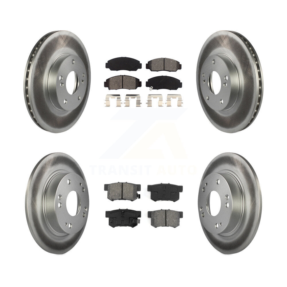 [Avant + Arrière] Kit de disque (revêtu) et plaquette (semi-métallique) de frein pour Acura CSX KGS-100767