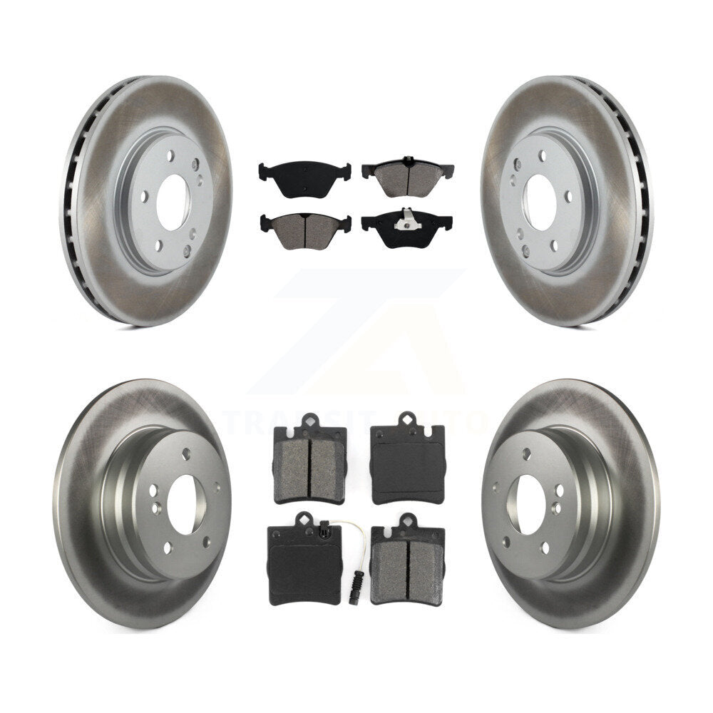 [Avant + Arrière] Kit de disque (revêtu) et plaquette (semi-métallique) de frein pour Mercedes-Benz E320 CLK320 E430 CLK430 KGS-100768